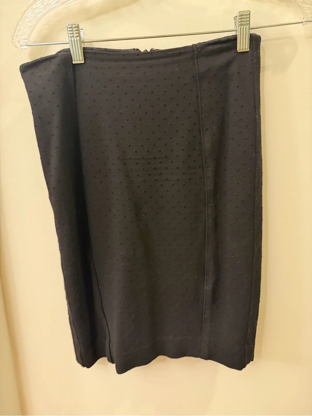 Black Textured Pencil Skirt - Classic Women's Work Skirt